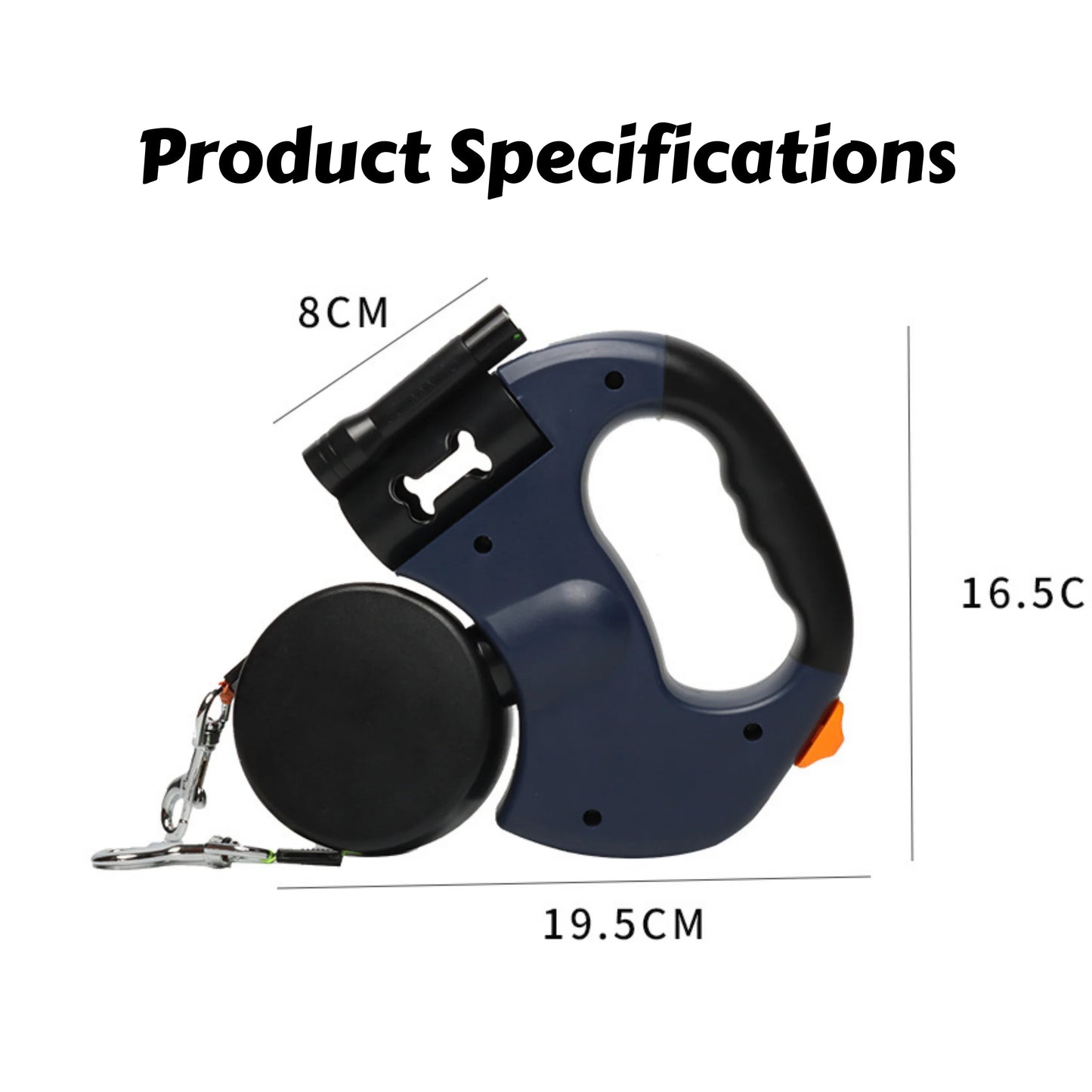 Dual Retractable Dog Leash with LED Light – 360° Tangle-Free Double Lead