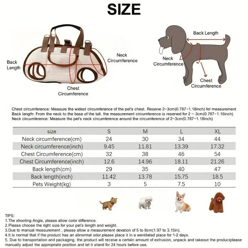 Premium Hands-Free Pet Sling Carrier – Breathable Safety Travel Backpack with Leash Attachment for Small Dogs, Cats & Puppies